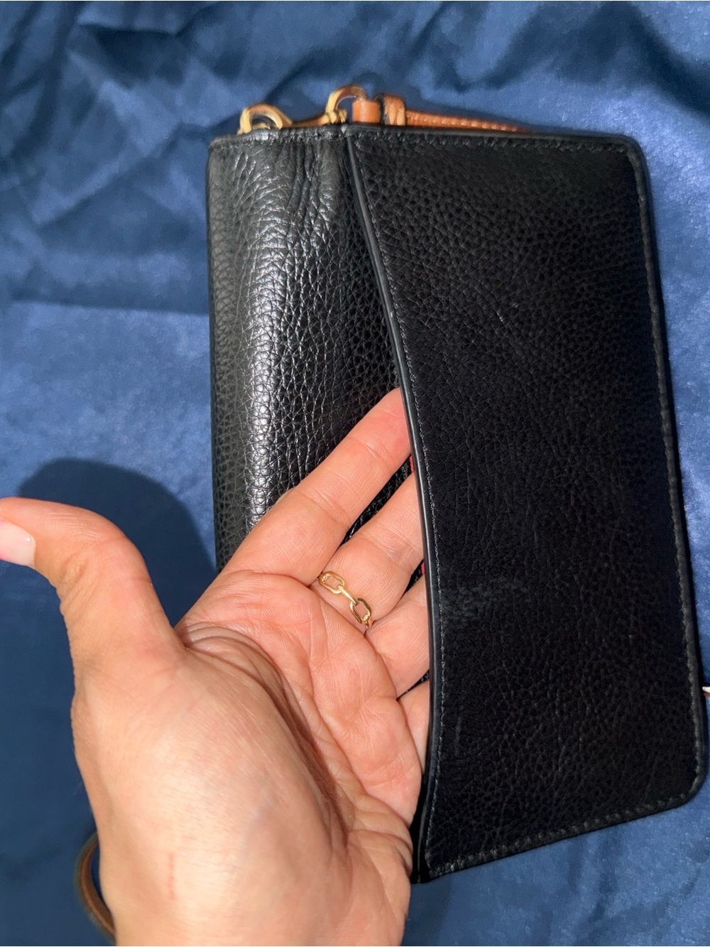 Coach Black Pebbled Leather Crossbody with Brown Strap - Picture 7 of 7
